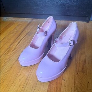 Ellie Pink Mary Jane Heels
